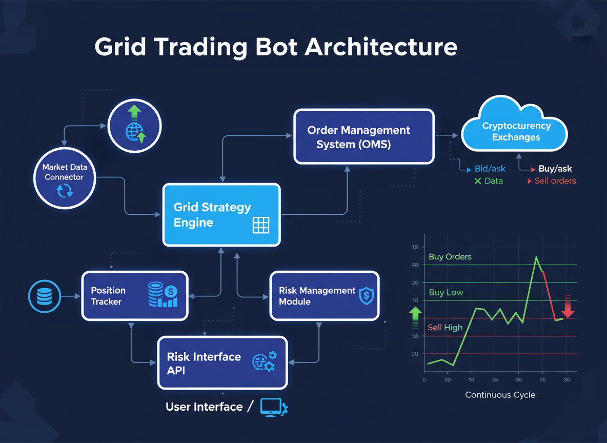 Grid trading bot architecture overview diagram